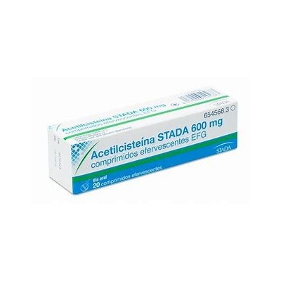 Comprar ACETILCISTEINA STADA EFG 600 MG 20 COMPRIMIDOS EFERVESCENTES (TUBO) al mejor precio en NuestraFarma, tu farmacia online