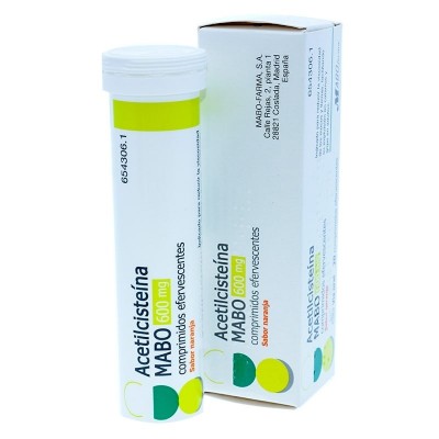 Comprar ACETILCISTEINA MABO 600 MG 20 COMPRIMIDOS EFERVESCENTES (SABOR NARANJA) al mejor precio en NuestraFarma, tu farmacia online
