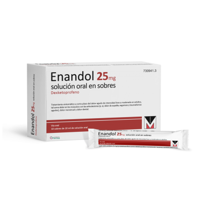 Comprar ENANDOL 25 mg 10 SOBRES SOLUCION ORAL 10 ml al mejor precio en NuestraFarma, tu farmacia online
