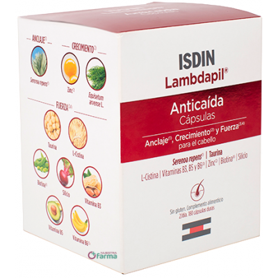 Comprar LAMBDAPIL ANTICAIDA 180 CAPSULAS al mejor precio en NuestraFarma, tu farmacia online