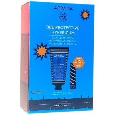 Comprar APIVITA BEE PROTECTIVE HYPERICUM CREMA DE MANOS 50 ML + BALSAMO LABIAL SPF50 4,4 G al mejor precio en NuestraFarma, tu farmacia online