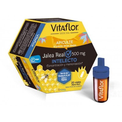 Comprar VITAFLOR JALEA REAL INTELECTO 500 MG 20 VIALES 10 ML al mejor precio en NuestraFarma, tu farmacia online