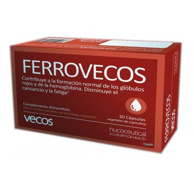 Comprar FERROVECOS HIERRO LIPOSOMIAL 42 MG 30 CAPSULAS al mejor precio en NuestraFarma, tu farmacia online