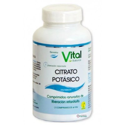 Comprar CITRATO DE POTASIO VITAL BALLANCE 100 COMPRIMIDOS al mejor precio en NuestraFarma, tu farmacia online