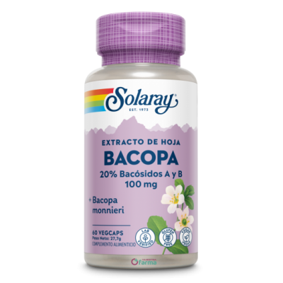 Comprar SOLARAY BACOPA 60 CAPSULAS VEGETALES al mejor precio en NuestraFarma, tu farmacia online