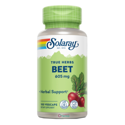 Comprar SOLARAY BEET ROOT -RAIZ DE REMOLACHA- 605 MG 100 CAPSULAS VEGETALES al mejor precio en NuestraFarma, tu farmacia online