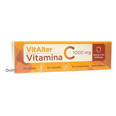 Comprar VITALTER VITAMINA C 20 COMPRIMIDOS SABOR NARANJA al mejor precio en NuestraFarma, tu farmacia online