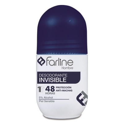 Comprar FARLINE HOMBRE DESODORANTE INVISIBLE PIEL SENSIBLE ROLL ON 50 ML al mejor precio en NuestraFarma, tu farmacia online