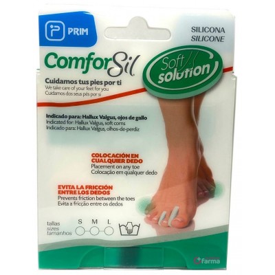 Comprar COMFORSIL SEPARADORES DE DEDOS EXTRAFINOS DE SILICONA 3 UNIDADES TALLA L CC206L al mejor precio en NuestraFarma, tu farmacia online