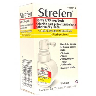 STREFEN SPRAY 8,75 mg/DOSIS SOLUCION PARA PULVERIZACION BUCAL 1 FRASCO 15 ml (SABOR MIEL Y LIMON)