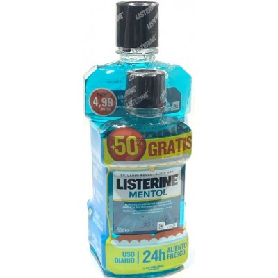 Comprar LISTERINE MENTOL 500 ML + 250 ML GRATIS al mejor precio en NuestraFarma, tu farmacia online