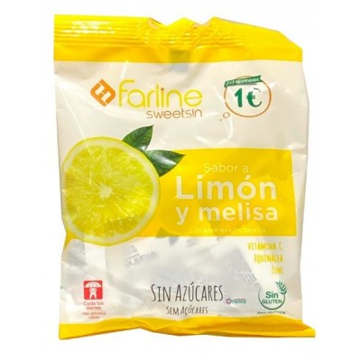 Comprar FARLINE SWEETSIN CARAMELOS SIN AZUCAR SABOR LIMON MELISA BOLSA 40 G al mejor precio en NuestraFarma, tu farmacia online