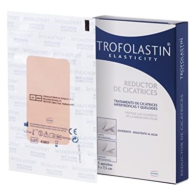 Comprar TROFOLASTIN REDUCTOR DE CICATRICES 5 X 7,5 CM al mejor precio en NuestraFarma, tu farmacia online