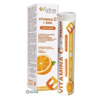Comprar FARLINE VITAMINA C Y ZINC 20 COMPRIMIDOS EFERVESCENTES al mejor precio en NuestraFarma, tu farmacia online