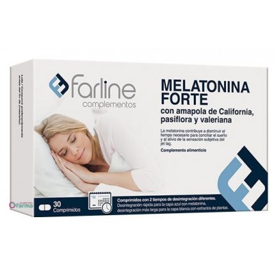Comprar FARLINE MELATONINA FORTE 30 COMPRIMIDOS al mejor precio en NuestraFarma, tu farmacia online
