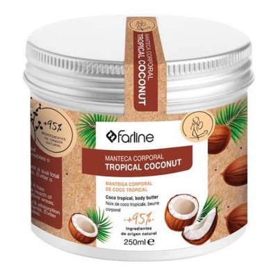 Comprar FARLINE MANTECA CORPORAL TROPICAL COCONUT 250 ML al mejor precio en NuestraFarma, tu farmacia online