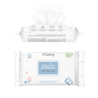 Comprar FARLINE BEBE TOALLITAS HIGIENICAS 72 UNIDADES al mejor precio en NuestraFarma, tu farmacia online