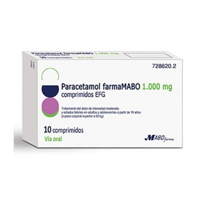 Comprar PARACETAMOL FARMAMABO EFG 1000 MG 10 COMPRIMIDOS al mejor precio en NuestraFarma, tu farmacia online
