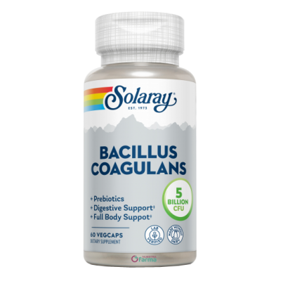 Comprar SOLARAY BACILLUS COAGULANS 60 CAPSULAS VEGETALES al mejor precio en NuestraFarma, tu farmacia online