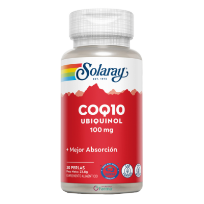 Comprar SOLARAY UBIQUINOL (KANEKA) COQ10 100 MG 30 PERLAS al mejor precio en NuestraFarma, tu farmacia online