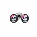 INVERNESS PENDIENTE ACERO INOXIDABLE 194-1C CALAVERA ROSA