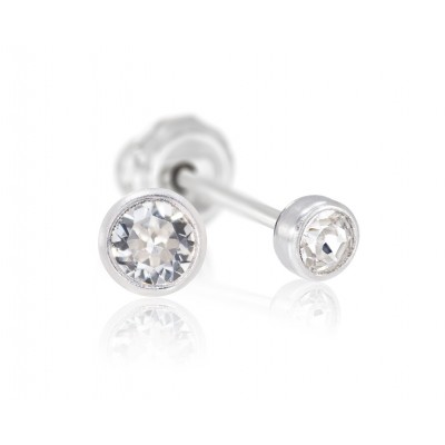 Comprar INVERNESS PENDIENTE TITANIO 17C SOLITARIO BISEL CRISTAL CLEAR 4 MM al mejor precio en NuestraFarma, tu farmacia online
