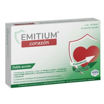 Comprar EMITIUM CORAZON 40 CAPSULAS al mejor precio en NuestraFarma, tu farmacia online