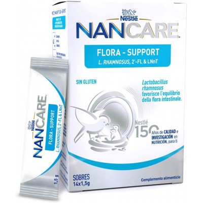 Comprar NANCARE FLORA SUPPORT NESTLE 14 SOBRES 1,8 G al mejor precio en NuestraFarma, tu farmacia online