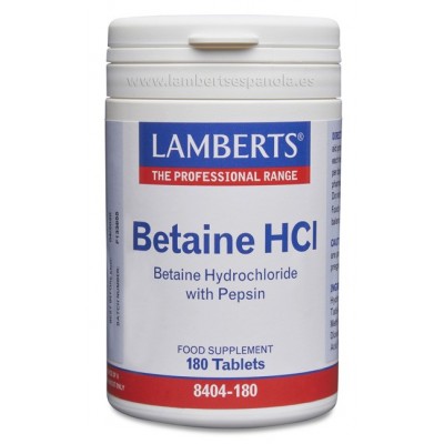 Comprar LAMBERTS BETAINA HCL 324 MG Y PEPSINA 5 MG 180 TABLETAS 8404 al mejor precio en NuestraFarma, tu farmacia online