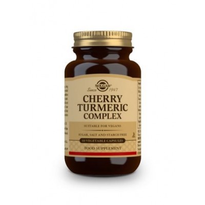 Comprar SOLGAR CEREZA Y CURCUMA COMPLEX 60 CAPSULAS VEGETALES al mejor precio en NuestraFarma, tu farmacia online