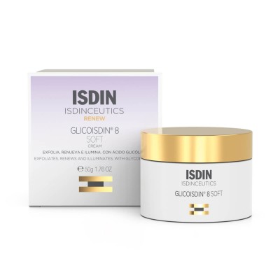 Comprar ISDINCEUTICS GLICOISDIN 8 SOFT CREMA FACIAL EFECTO PEELING 50 G al mejor precio en NuestraFarma, tu farmacia online