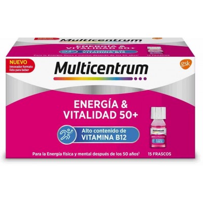 Comprar MULTICENTRUM ENERGIA & VITALIDAD 50+ 15 FRASCOS 7 ML SABOR FRAMBUESA al mejor precio en NuestraFarma, tu farmacia online