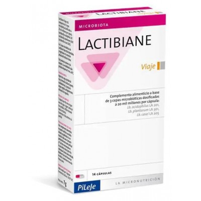 Comprar LACTIBIANE VIAJE 14 CAPSULAS al mejor precio en NuestraFarma, tu farmacia online