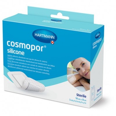 Comprar COSMOPOR SILICONE APOSITO ESTERIL 5 UNIDADES 10 CM X 8 CM al mejor precio en NuestraFarma, tu farmacia online