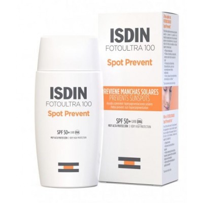 Comprar ISDIN FOTO ULTRA 100 SPOT PREVENT FUSION FLUID SPF100+ 50 ML al mejor precio en NuestraFarma, tu farmacia online