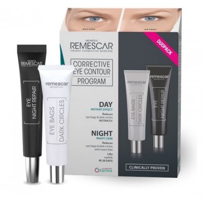 Comprar REMESCAR PROGRAMA CORRECTOR CONTORNO DE OJOS BOLSAS Y OJERAS + REPARADOR NOCHE 2 X 8 ML al mejor precio en NuestraFarma, tu farmacia online