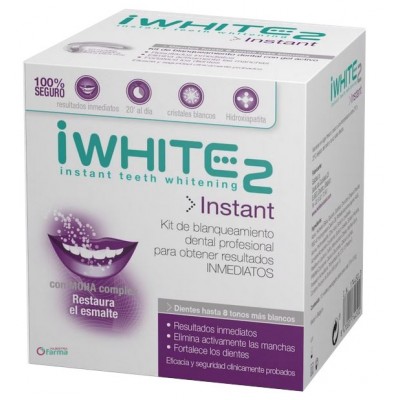 Comprar IWHITE INSTANT2 KIT DE BLANQUEAMIENTO DENTAL 10 MOLDES al mejor precio en NuestraFarma, tu farmacia online