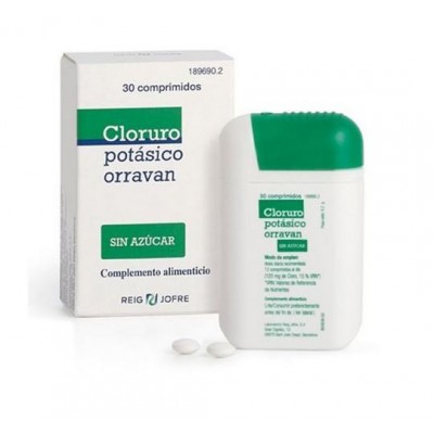 Comprar CLORURO POTASICO ORRAVAN 30 COMPRIMIDOS al mejor precio en NuestraFarma, tu farmacia online