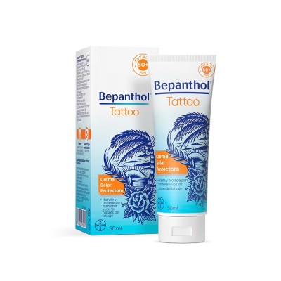Comprar BEPANTHOL TATTOO CREMA SOLAR PROTECTORA SPF 50+ 50 ML al mejor precio en NuestraFarma, tu farmacia online