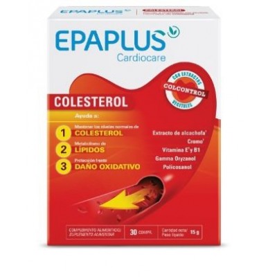 Comprar EPAPLUS CARDIOCARE COLESTEROL 30 COMPRIMIDOS al mejor precio en NuestraFarma, tu farmacia online
