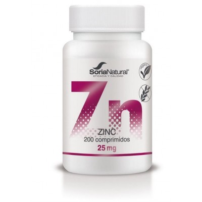 Comprar SORIA NATURAL ZINC LIBERACION SOSTENIDA 25 MG 200 COMPRIMIDOS al mejor precio en NuestraFarma, tu farmacia online