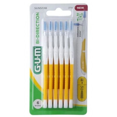 Comprar GUM CEPILLO INTERDENTAL GUM BI-DIRECTION 1.4 MM 6 UNIDADES al mejor precio en NuestraFarma, tu farmacia online
