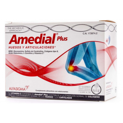 Comprar AMEDIAL PLUS 20 SOBRES 5 G SABOR NARANJA al mejor precio en NuestraFarma, tu farmacia online