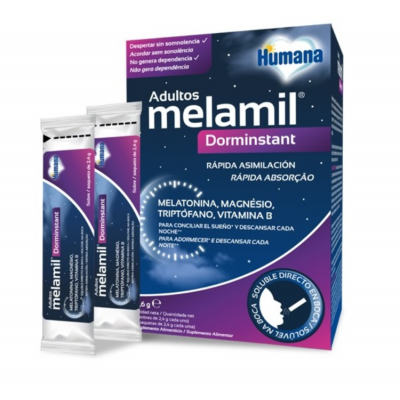 Comprar MELAMIL DORMINSTANT ADULTOS 24 SOBRES 2,4 G al mejor precio en NuestraFarma, tu farmacia online