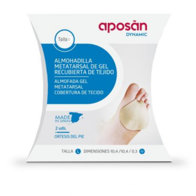 Comprar APOSAN DYNAMIC ALMOHADILLA METATARSAL DE GEL RECUBIERTA DE TEJIDO TALLA S 2 UNIDADES al mejor precio en NuestraFarma, tu farmacia online