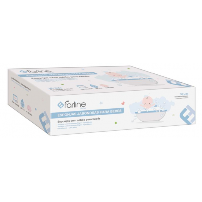 Comprar FARLINE ESPONJAS JABONOSAS PARA BEBES 30 UNIDADES al mejor precio en NuestraFarma, tu farmacia online