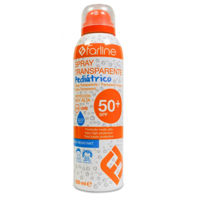 Comprar FARLINE SPRAY TRANSPARENTE PEDIATRICO SPF50+ 200 ML al mejor precio en NuestraFarma, tu farmacia online