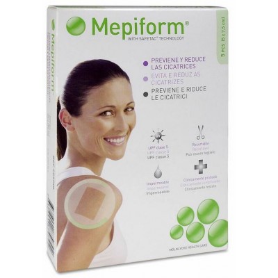 Comprar MEPIFORM SILICONA REDUCTOR DE CICATRICES 5 X 7,5 CM 5 UNIDADES al mejor precio en NuestraFarma, tu farmacia online