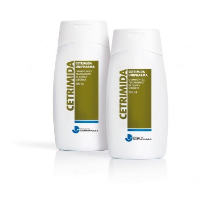 Comprar UNIPHARMA CETRIMIDA CHAMPU ANTICASPA 200 ML al mejor precio en NuestraFarma, tu farmacia online