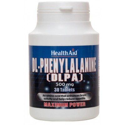 Comprar HEALTH AID DL-FENILALANINA 500 MG 30 COMPRIMIDOS al mejor precio en NuestraFarma, tu farmacia online